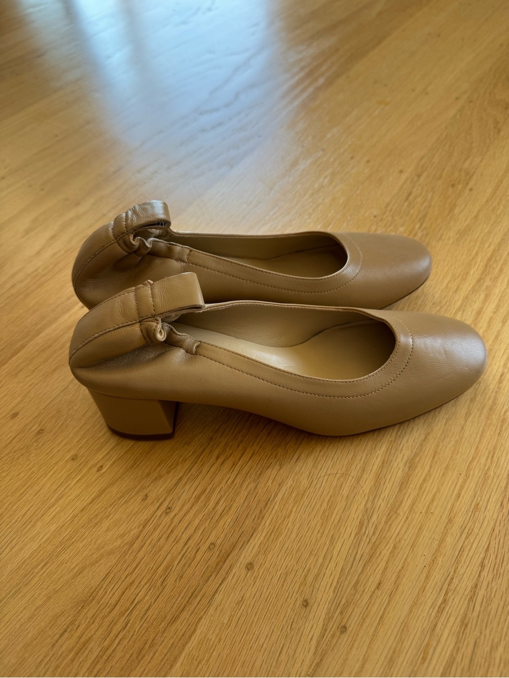 Everlane Day Heels in Beige Tan